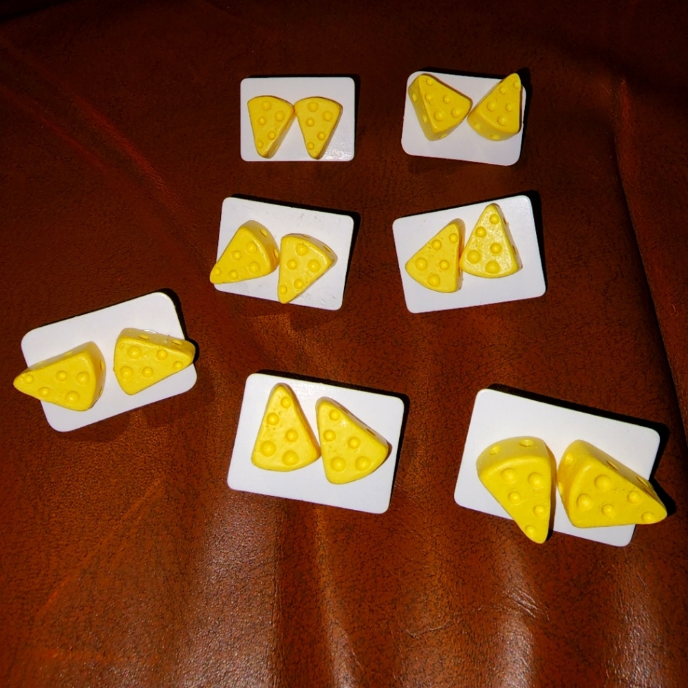 Cheese Wedge earrings! (This listing is for ONE pair of earrings)